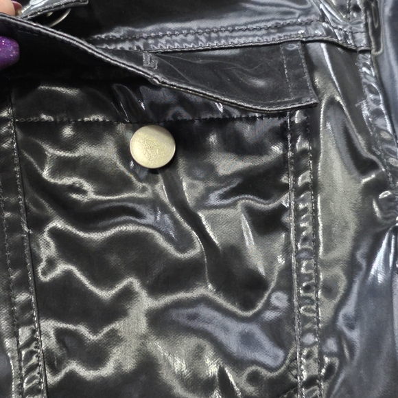 Highway Glossy Polyurethane Jean Style Jacket - Picture 3 of 6